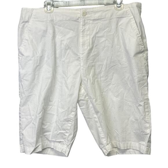 Carribbean Joe Womens Size 16 Long Rayon Blend Red Pants Cotton Blend Shorts - Picture 5 of 7